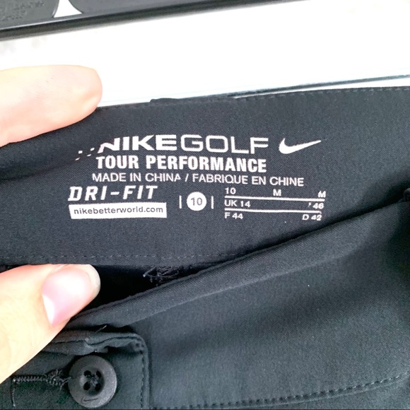 Nike golf black dri-fit Bermuda shorts size 10 - Picture 3 of 6